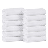 Soho Ribbed Cotton Absorbent Face Towel/Washcloth Set of 12